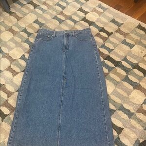 J. Crew Blue Denim Maxi Skirt